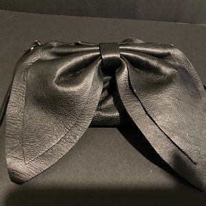 Leather Bow Shoulder Bag
